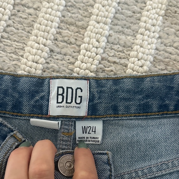 BDG Classic Blue Straight Leg Women's Jeans - Picture 3 of 5